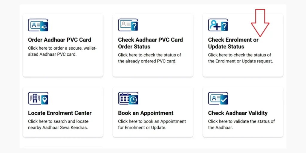 Aadhar enrolment and update Status 