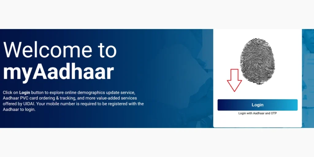 My Aadhaar Offcial Website 